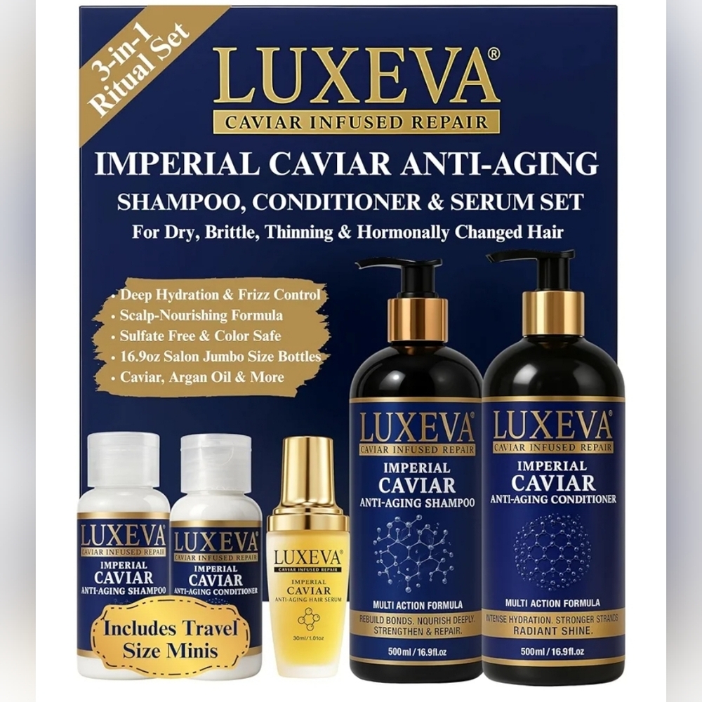 LUXEVA Imperial Caviar Anti-Aging Hair Care Set